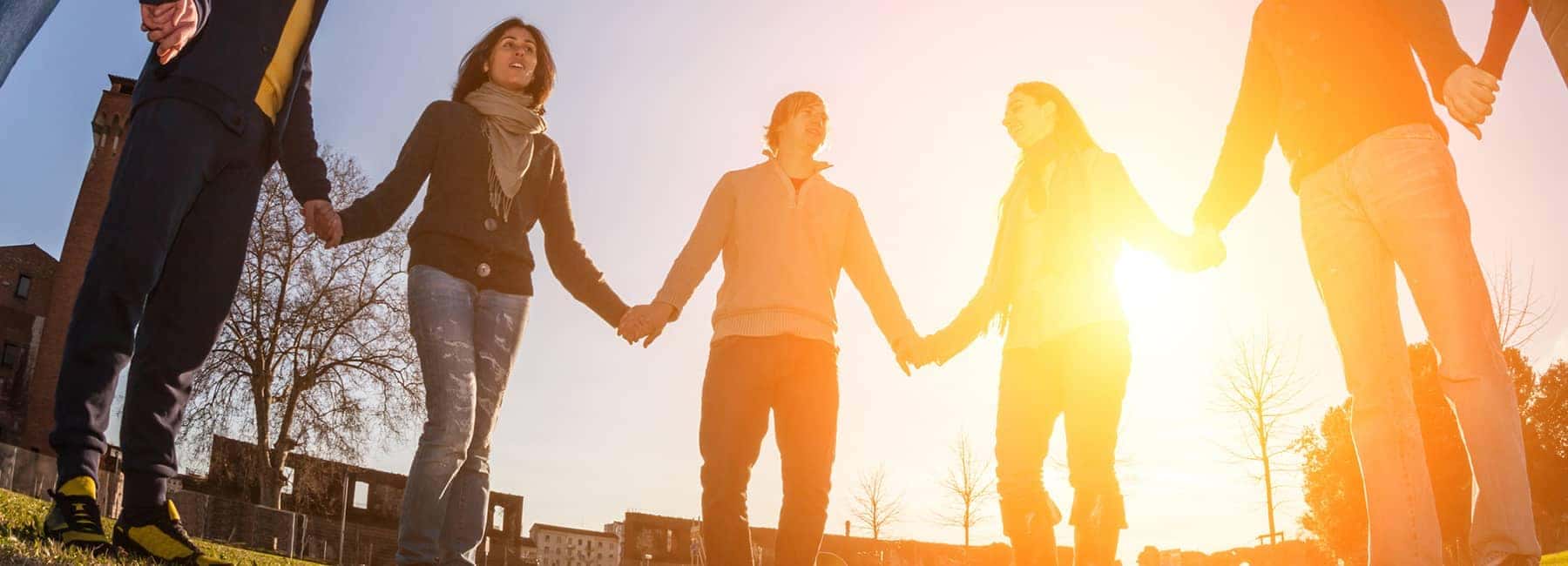 Five People Holding Hands