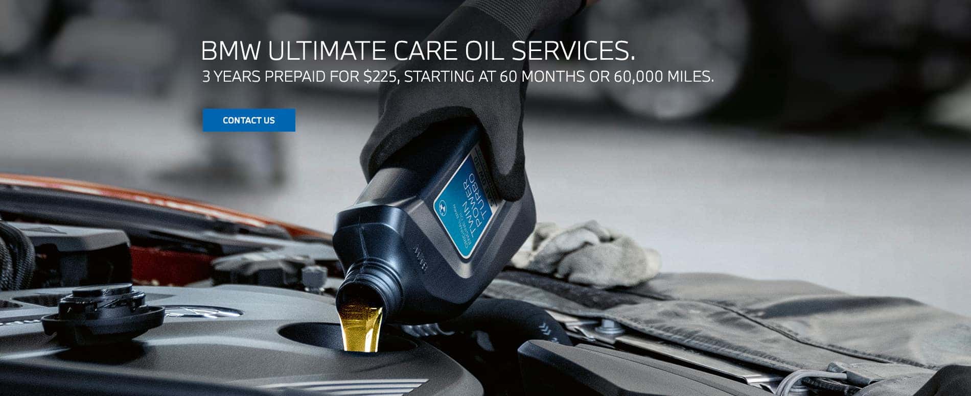 BMW Ultimate Care Oil Services - 3 years pre-paid for $225.