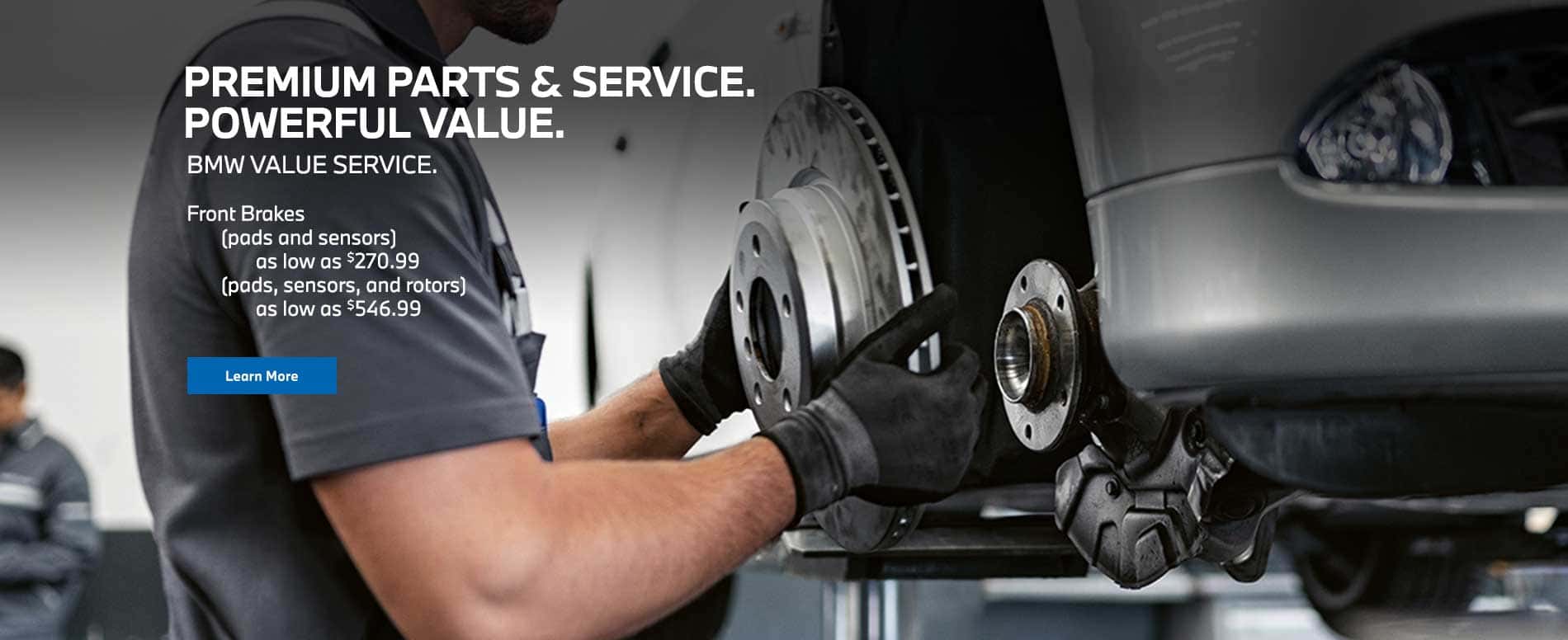 BMW Value Service, front brakes