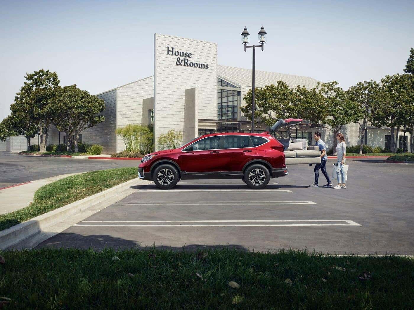2022 red Honda CR-V in a parking lot