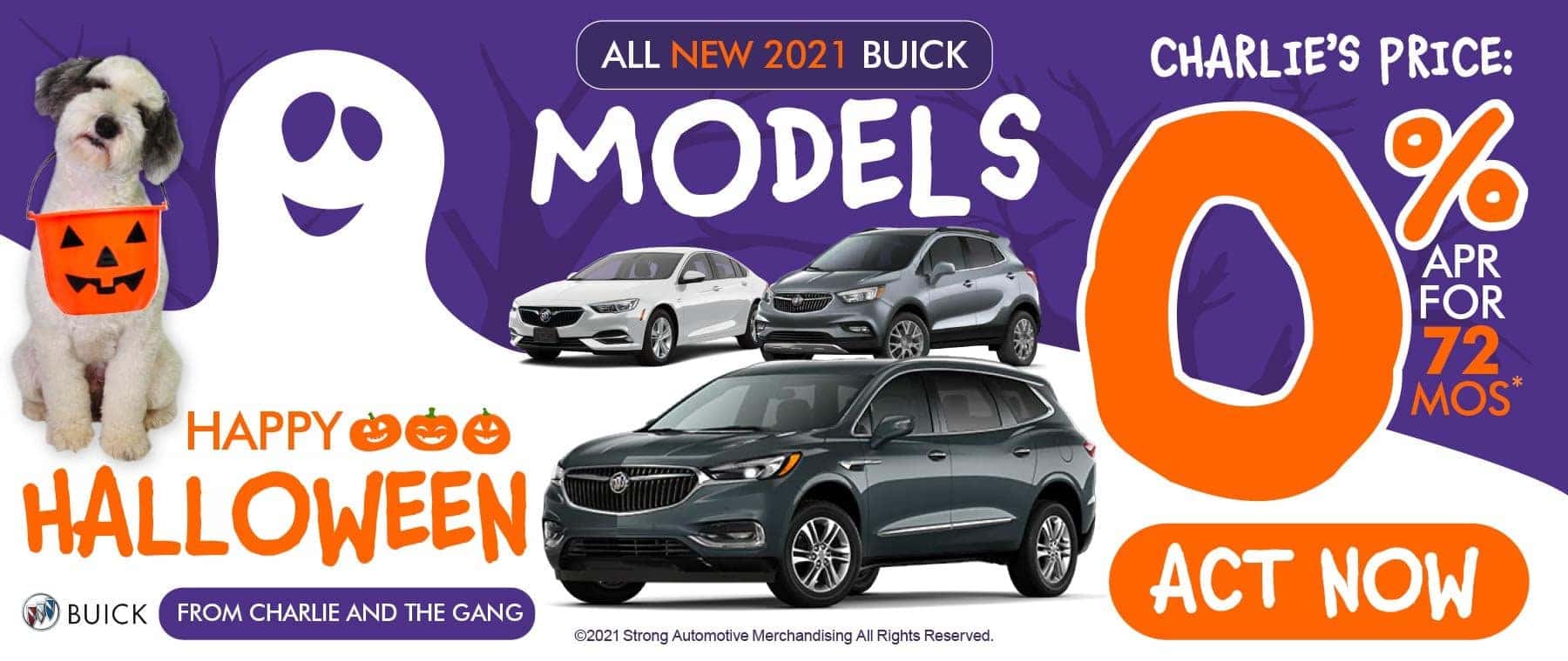 All New 2021 Buick Models - Charlie's Price: 0% APR for 72 months - Act Now