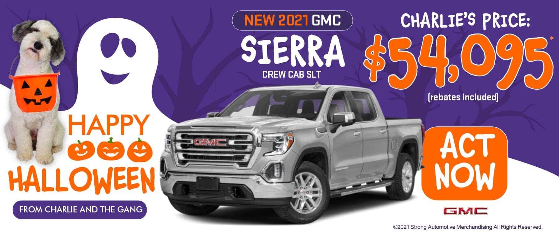 NEW 2021 GMC SIERRA CREW CAB SLT MSRP: $56,095, SALE PRICE: $54,095 Stk#2693 ACT NOW