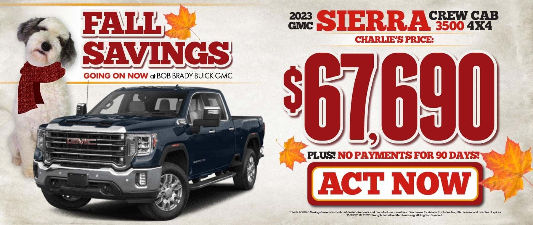 2022 GMC Sierra 3500 Crew Cab 4x4 | Charlie price $67,690 & No payments for 90 days! | Act Now