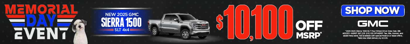 NEW 2025 GMC SIERRA 1500 SLT 4x4 $10,100 OFF MSRP*