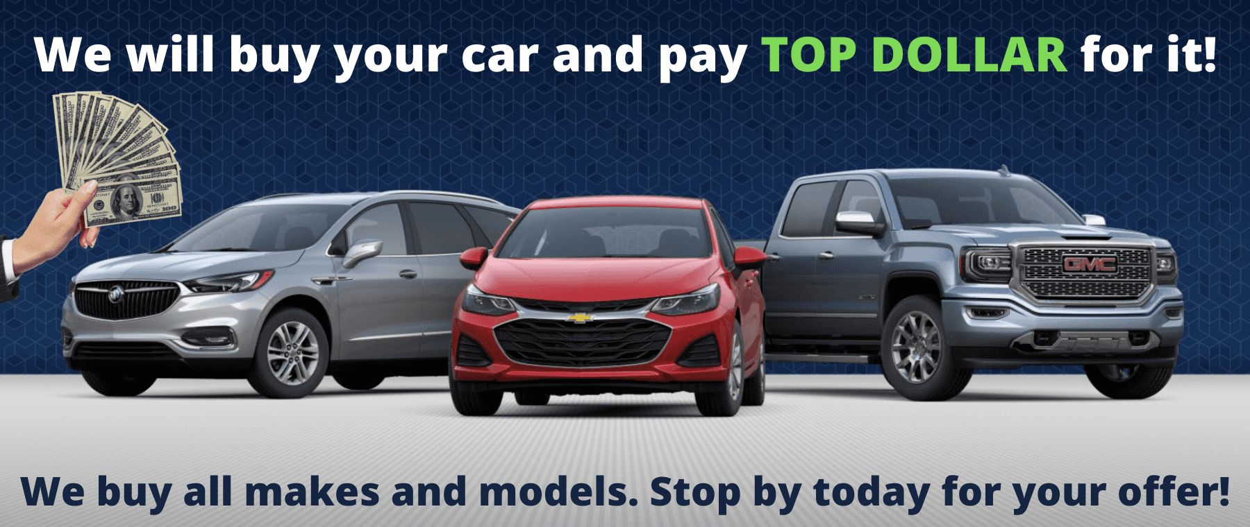 We Buy Cars Desktop Hero Slide