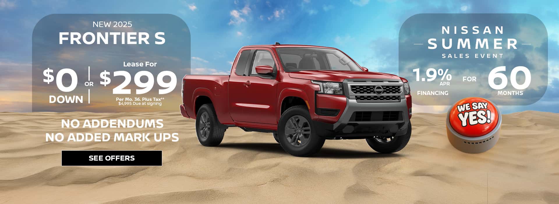 New Nissan Frontier lease special