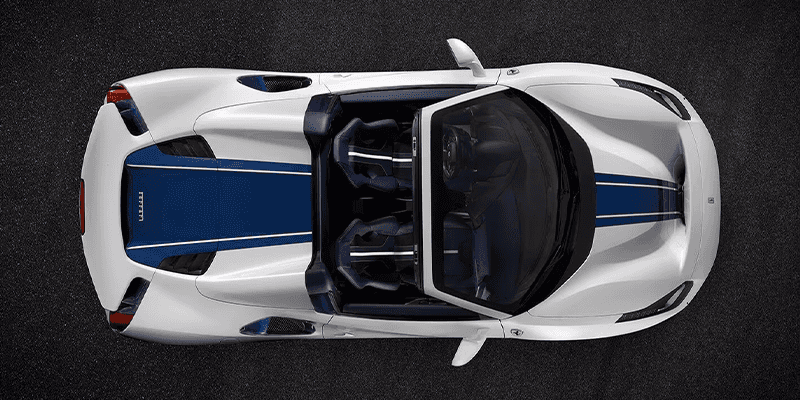 Ferrari 488 Pista Spider top view