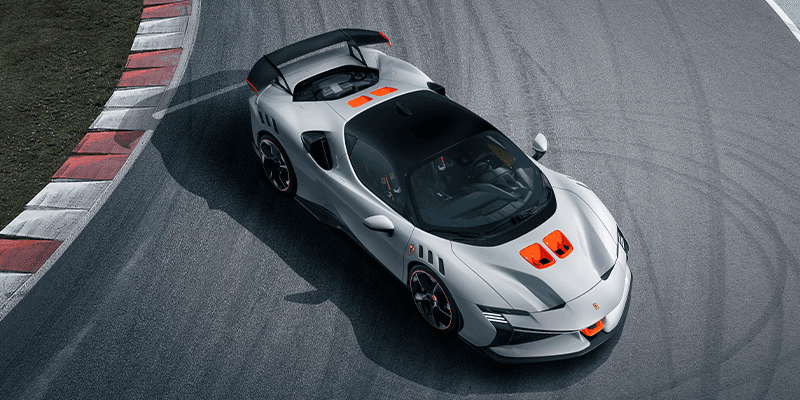 Ferrari SF90 XX Stradale on the track