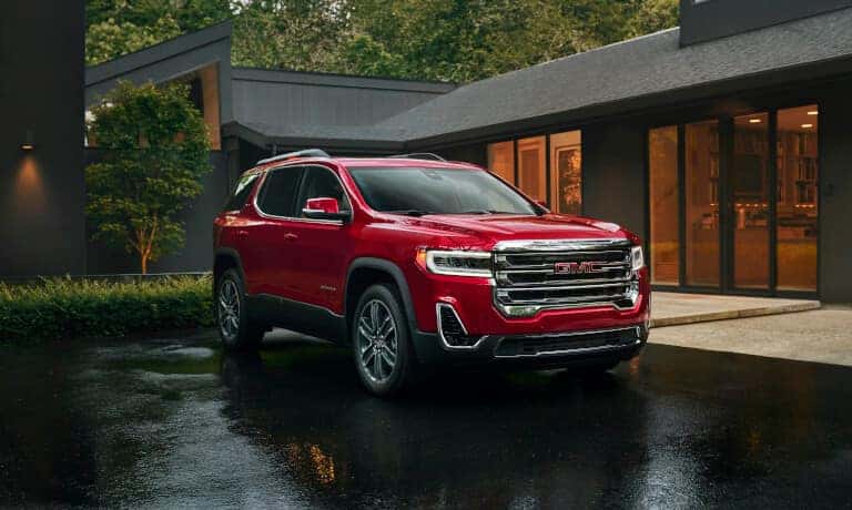 2021 Acadia Red Parked