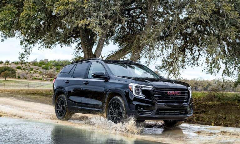2023 GMC Terrain Exterior Driving Through Puddle