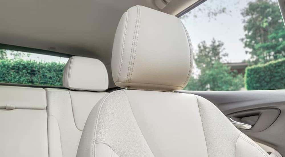 The white and gray interior of a 2024 Buick Encore GX is shown.