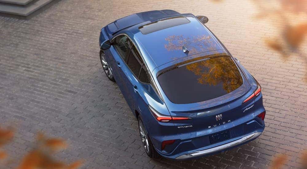 Overhead view of a blue 2024 Buick Envista Avenir.
