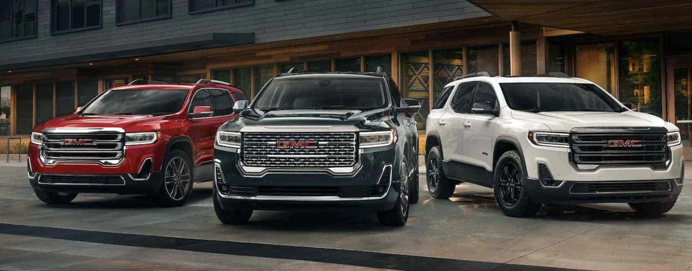 Three used 2021 GMC Acadia available at a dealer near Lombard