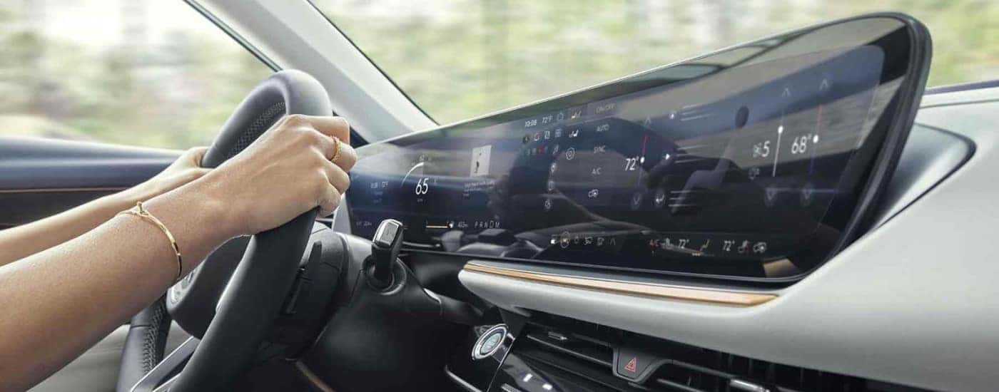 Infotainment screen in a 2024 Buick Envision for sale.