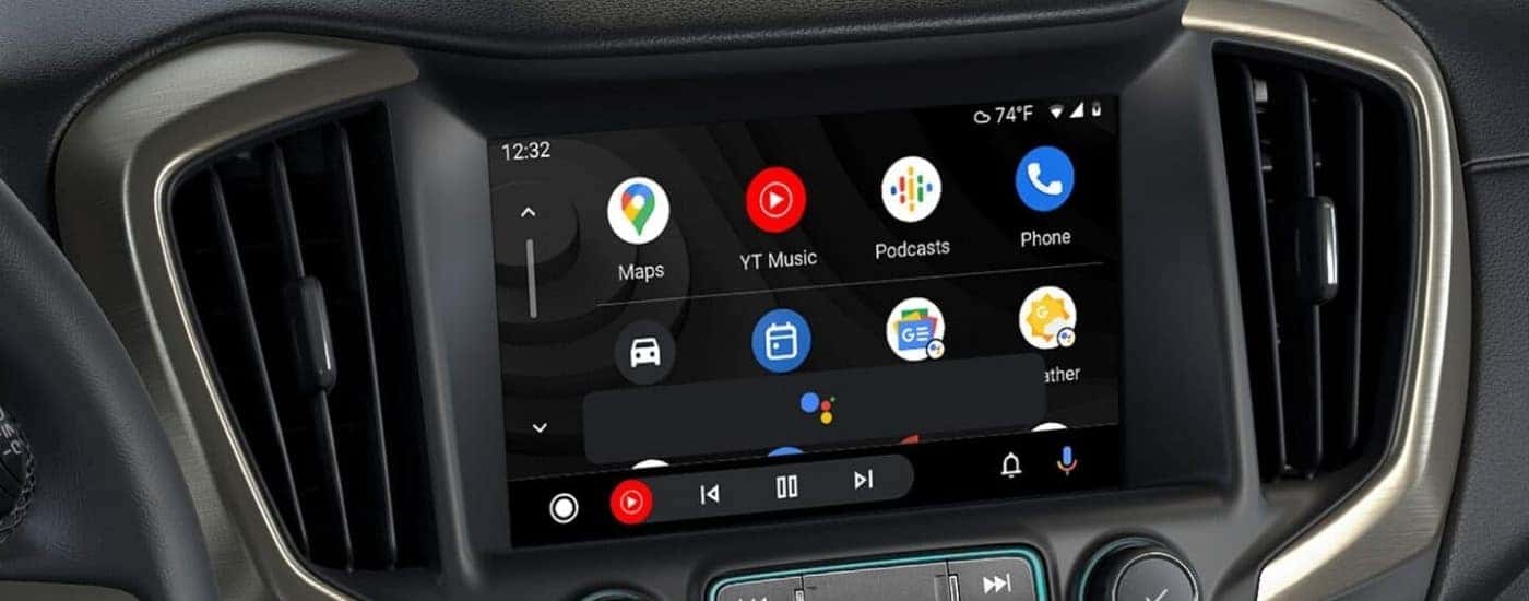 Apps on the infotainment screen in a 2024 GMC Terrain Denali.