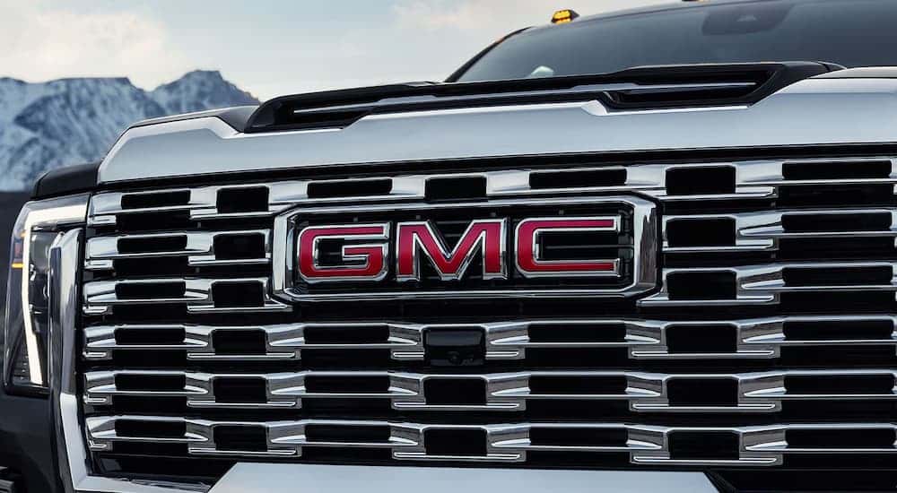 Front grille on a black 2025 GMC Sierra 2500 HD Denali for sale