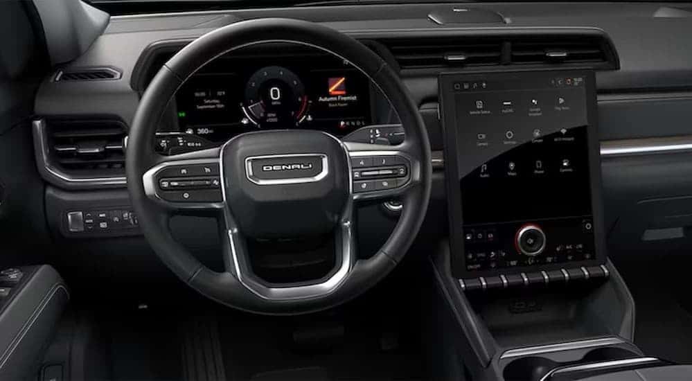 The black dash in a 2026 GMC Terrain.