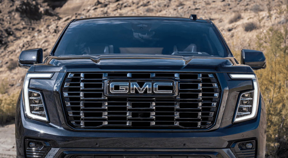 Head on look at a black 2026 GMC Yukon
