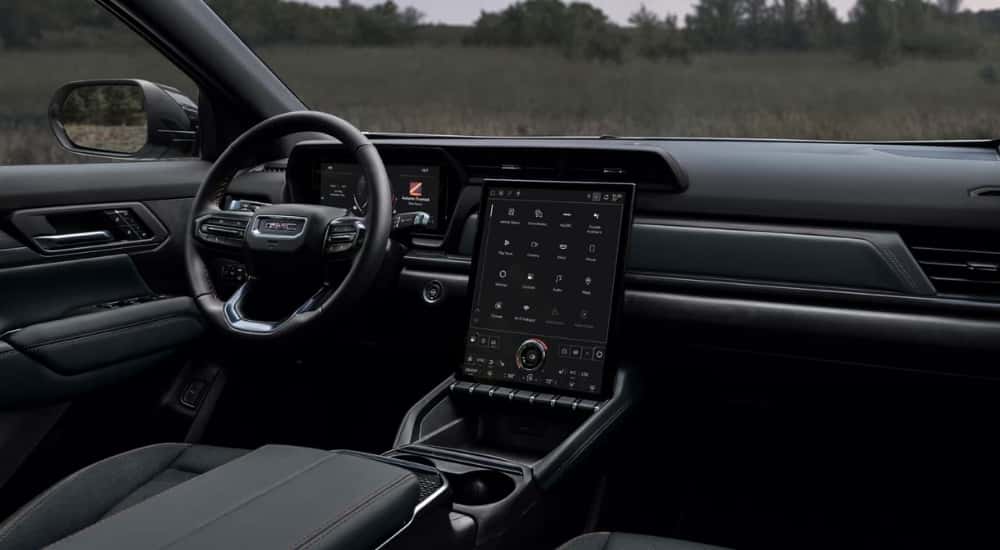 Black interior of a 2026 GMC Terrain