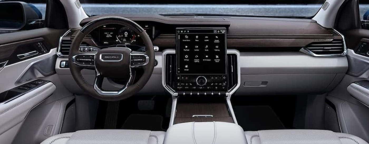 Gray dash in a 2026 GMC Acadia Denali.