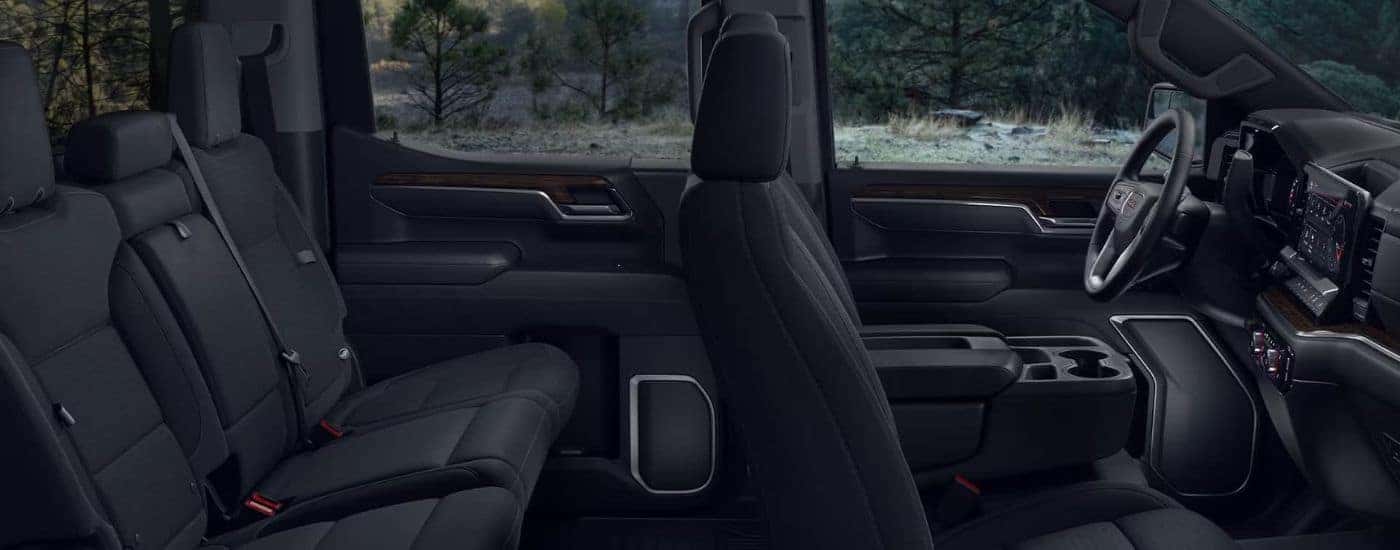 Black interior of a 2024 GMC Sierra 1500