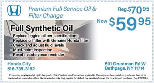 Auto Service Specials | Honda City near Bethpage