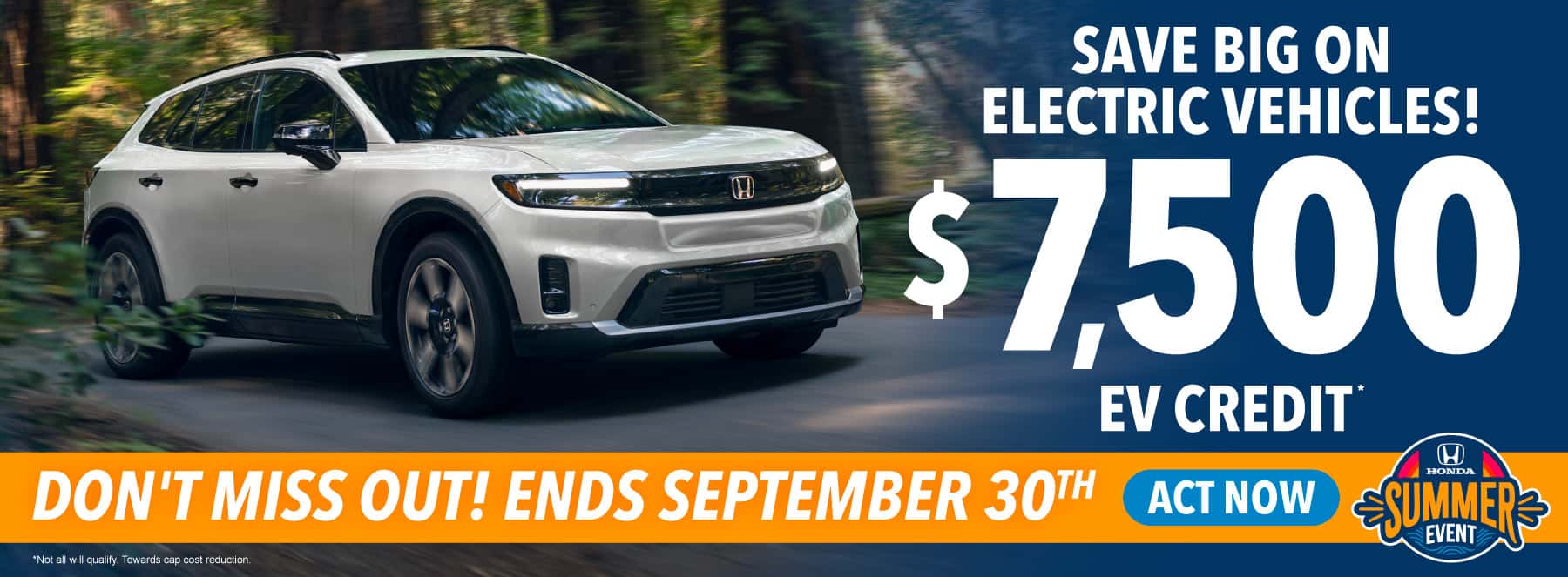 $7500 EV Credit Expires September 30th, Don't Miss Out