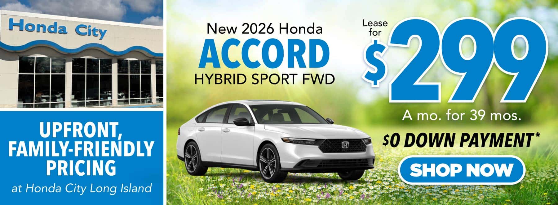 2026 Honda Accord Hybrid Sport FWD "Lease for $299 a mo. for 39 mos. $0 down payment*"