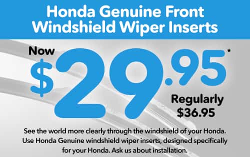 Honda Genuine Front Windshield Wiper Inserts