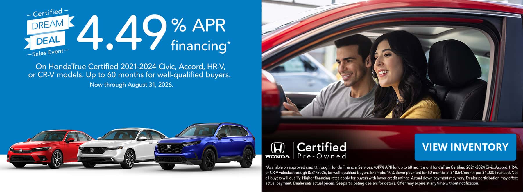 Honda Certified APR Offer