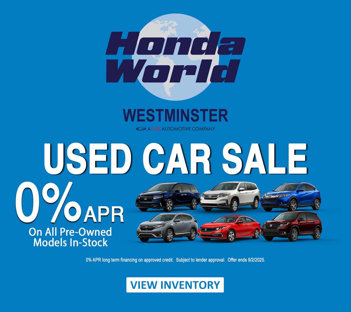Used Car Sale 0% APR