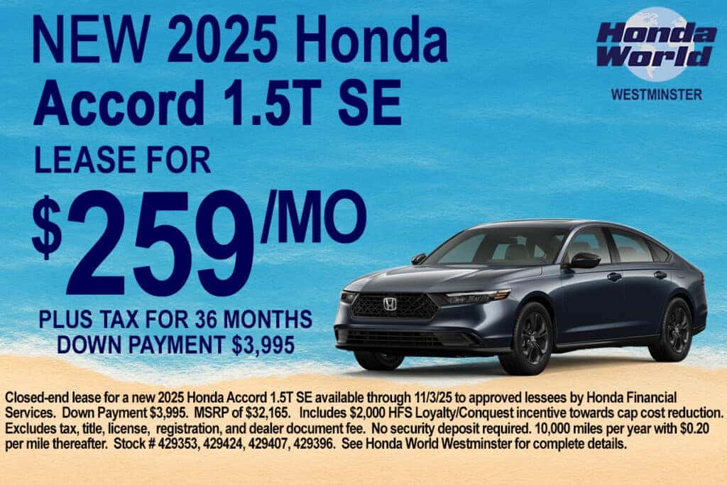 New Vehicle Specials | Honda World Westminster