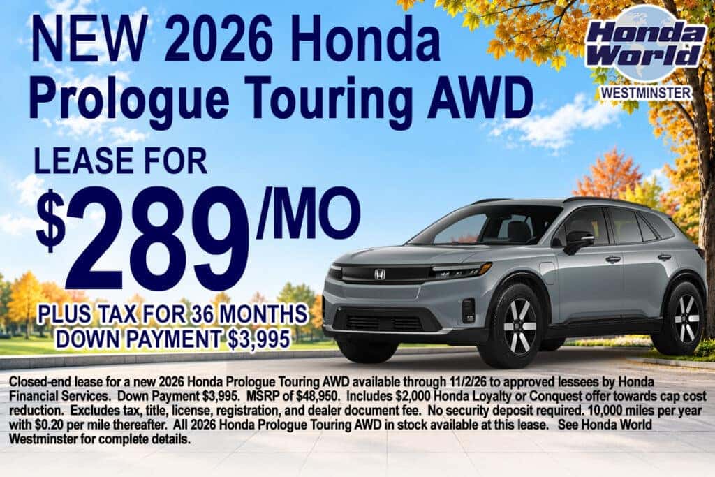 2026 Honda Prologue Touring FWD Lease Offer