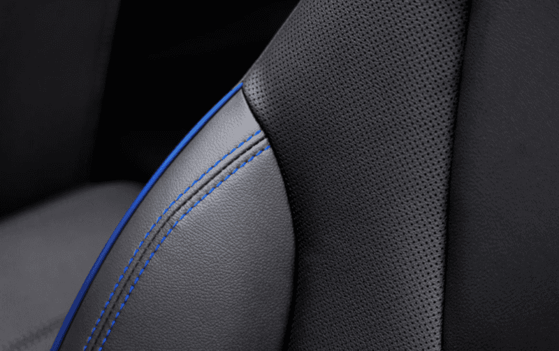 encore gx ebony with santorini blue stitching