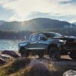 2026 Silverado 1500 by the lake in summer