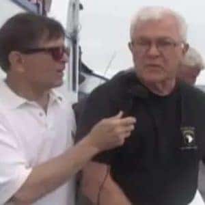 veteran talking to interviewer