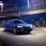 2022 Honda Civic Sedan in Blue at Nighttime
