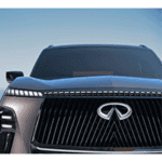 Close up image of grille on new INFINITI QX Monograph