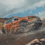 New 2026 Honda Passport drives though puddle