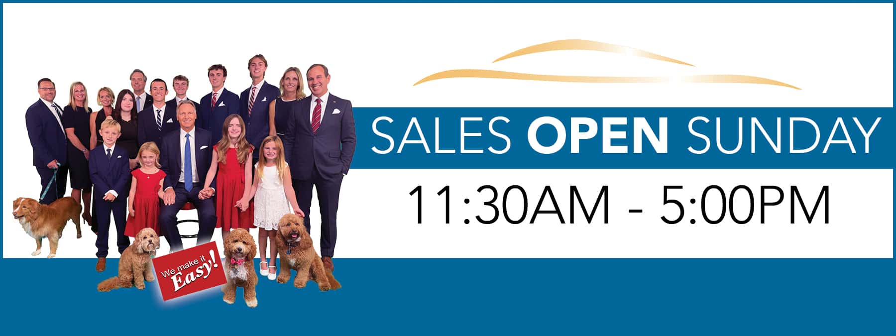 Kelly Auto Open Sunday 11:30 AM - 5:00 PM