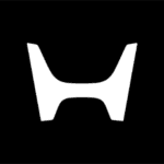 Black Background with white new Honda logo