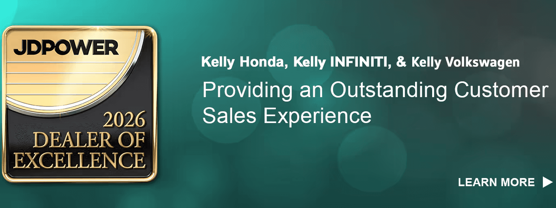 Kelly Auto J.D. Power Award-Winning Dealers 2026 Web Banner