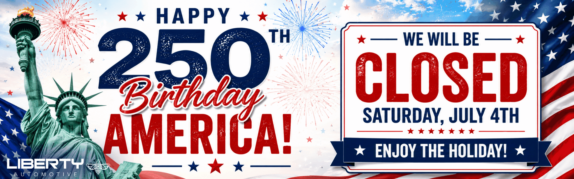 Closed July 4th