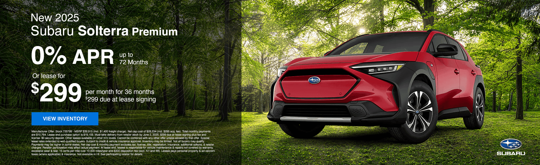 New Subaru Solterra Premium