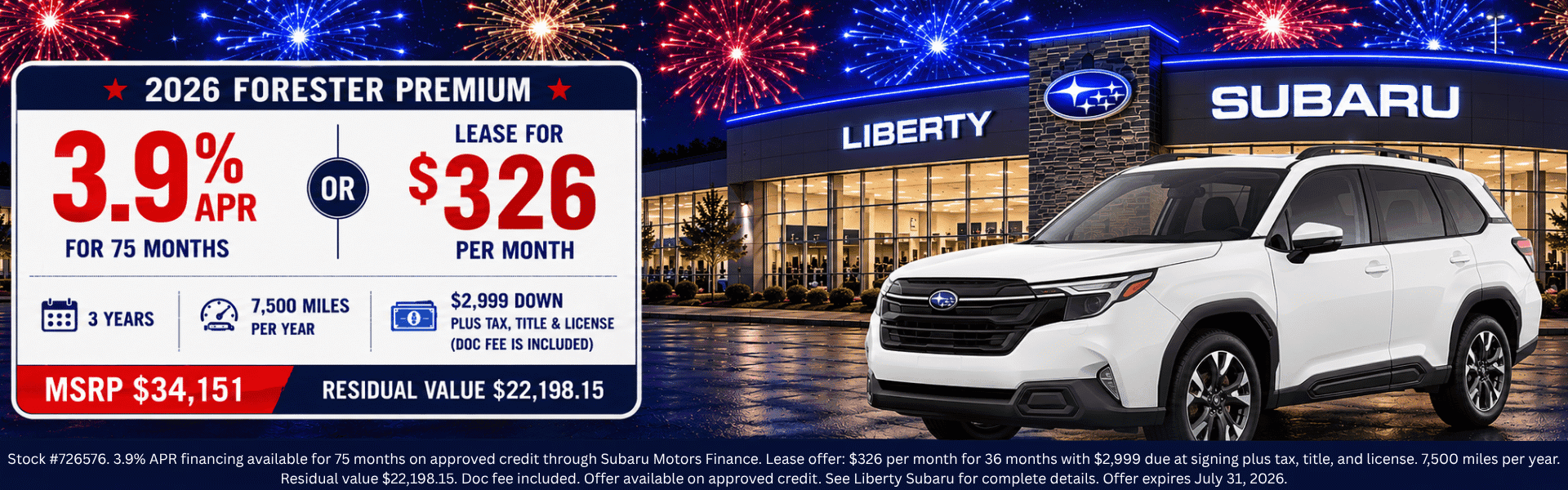 Forester Premium July Special
