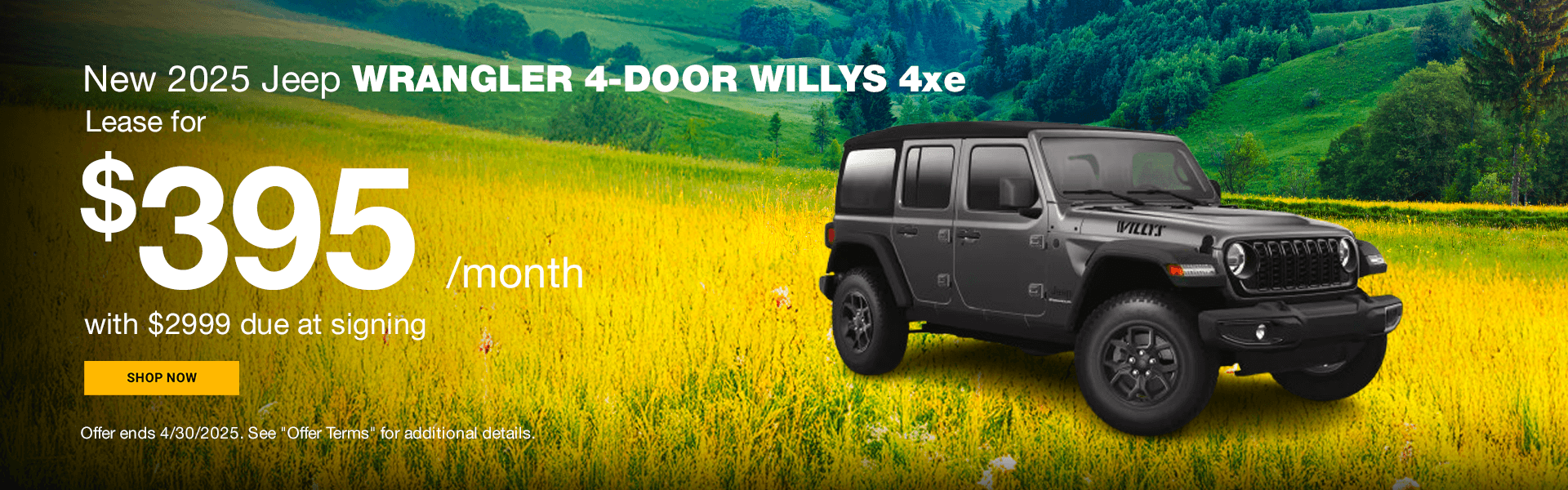 New 2025 Jeep WRANGLER 4-DOOR WILLYS 4xe