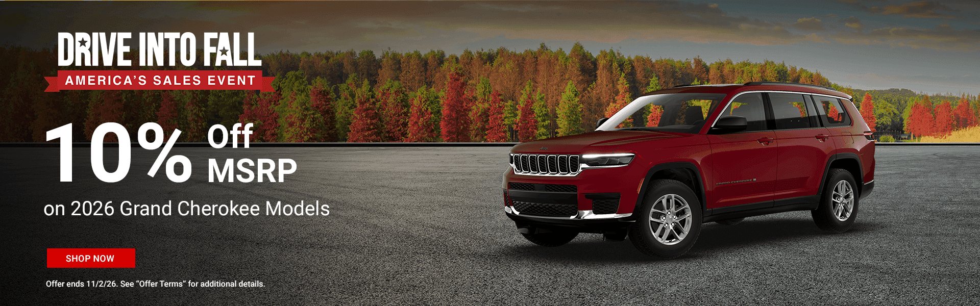 10% Off MSRP on 2026 Grand Cherokee Models
