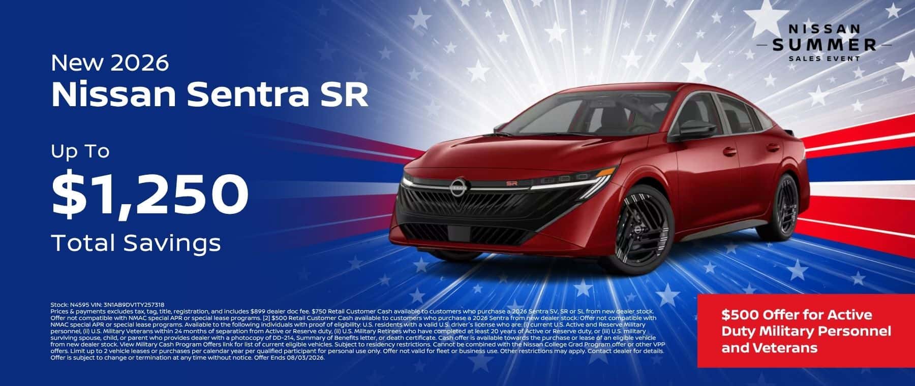 New 2026 Nissan Sentra SR