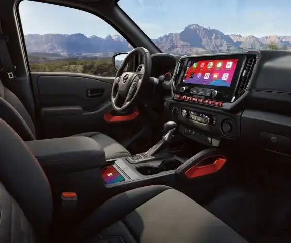 2026 Nissan Frontier interior tech -- Safety Shield 360 standard