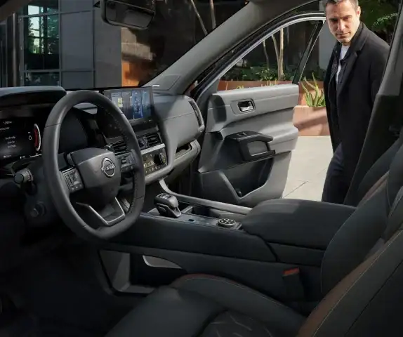 2026 Nissan Pathfinder driver cockpit and dashboard controls